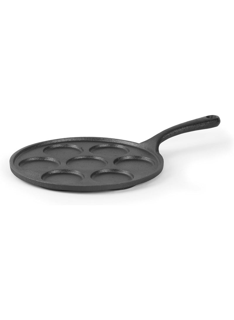 Cast Iron Pancake Pan, Silver Dollar Pancake Griddle, Easy to Clean & Heats Evenly, Makes 7 Mini Silver Dollar Pancakes - Image 1